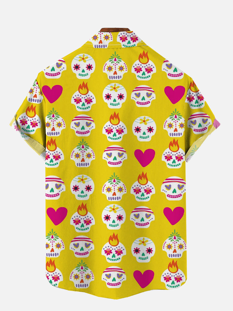 Mexican Hawaiian Shirt Bright Yellow Hawaiian Ethnic Style Mexican Skulls Hawaiian Shirt 2 jfkido.jpg Mexican Hawaiian Shirt Bright Yellow Hawaiian Ethnic Style Mexican Skulls Hawaiian Shirt 2 jfkido.jpg