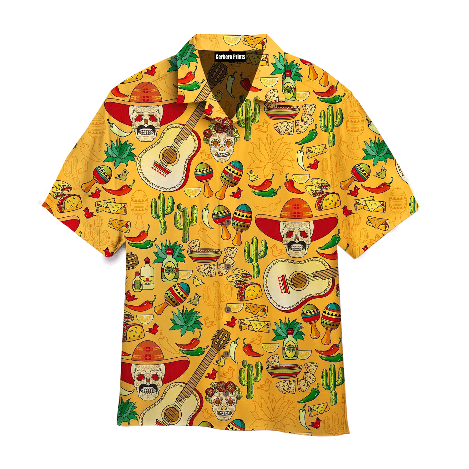 Mexican Hawaiian Shirt Cinco De Mayo Mexican Party All Over Pattern Yellow Hawaiian Shirt 1 awtyyr.jpg