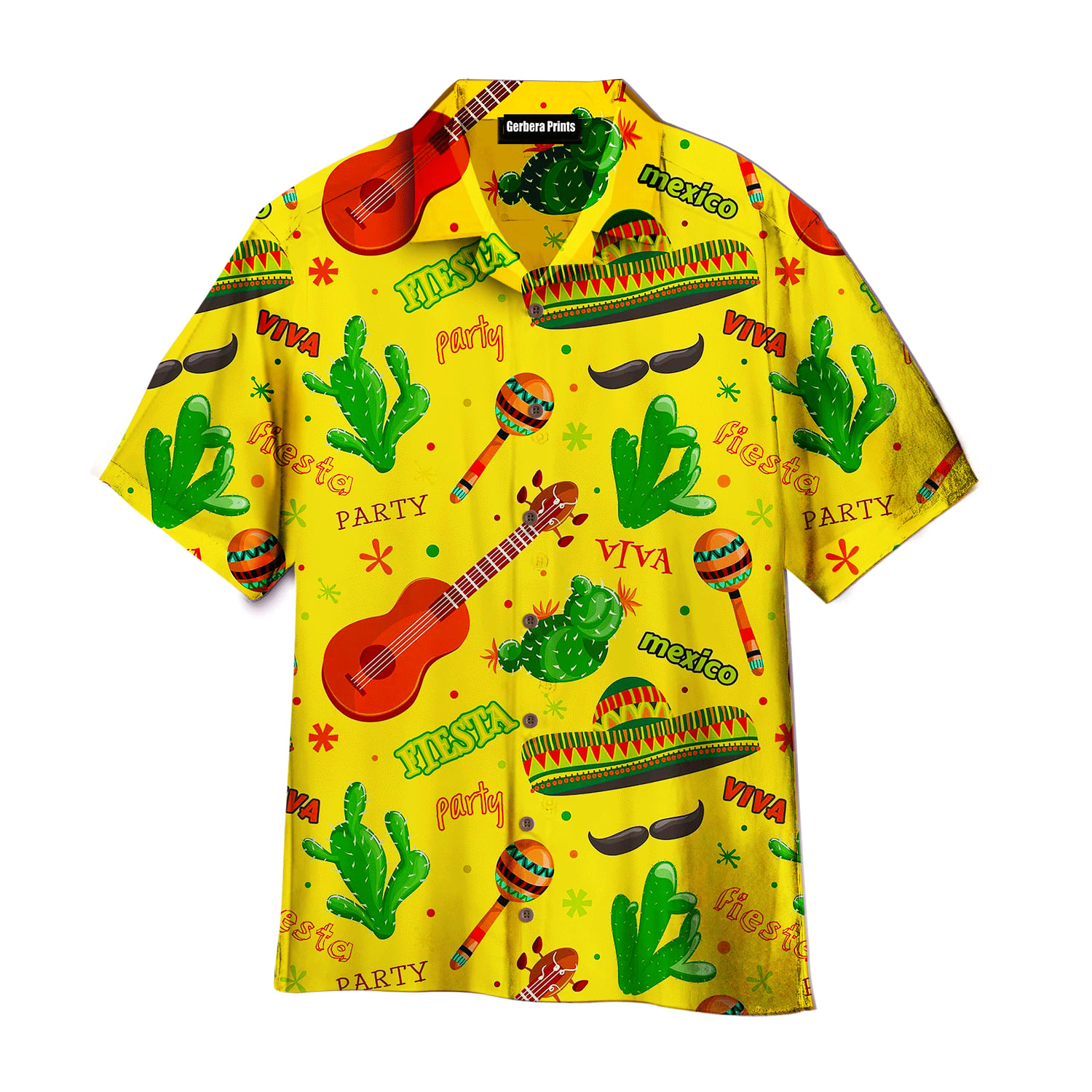 Mexican Hawaiian Shirt Fiesta Party Mexico Sombrero Maraca Vihuela Cactus Pattern Yellow Hawaiian Shirt 1 x7es9m.jpg Mexican Hawaiian Shirt Fiesta Party Mexico Sombrero Maraca Vihuela Cactus Pattern Yellow Hawaiian Shirt 1 x7es9m.jpg