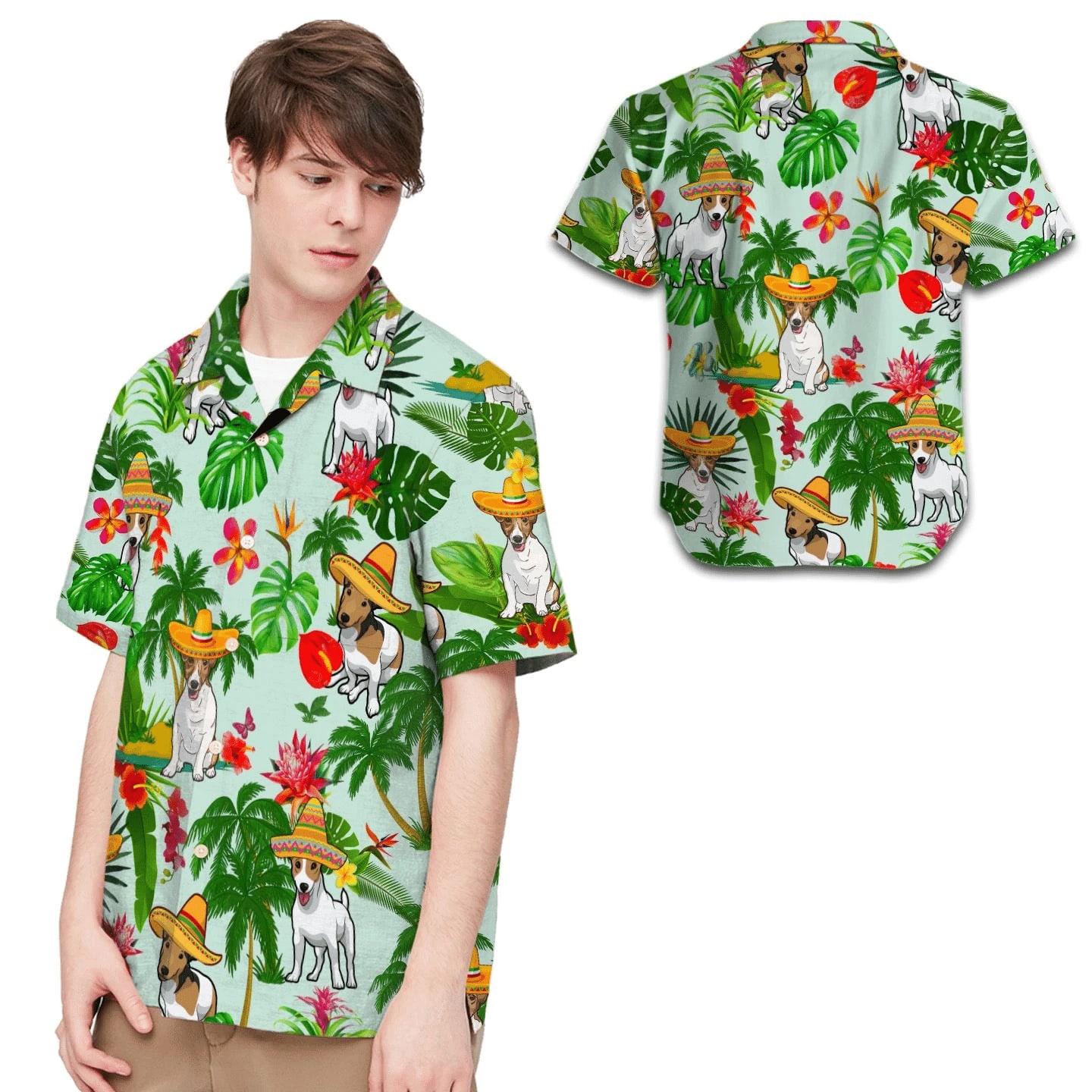 Mexican Hawaiian Shirt Jack Russel Wearing Mexican Hat Tropical Men Hawaiian Shirt For Dog Lovers From Mexico 1 x4fww3.jpg Mexican Hawaiian Shirt Jack Russel Wearing Mexican Hat Tropical Men Hawaiian Shirt For Dog Lovers From Mexico 1 x4fww3.jpg