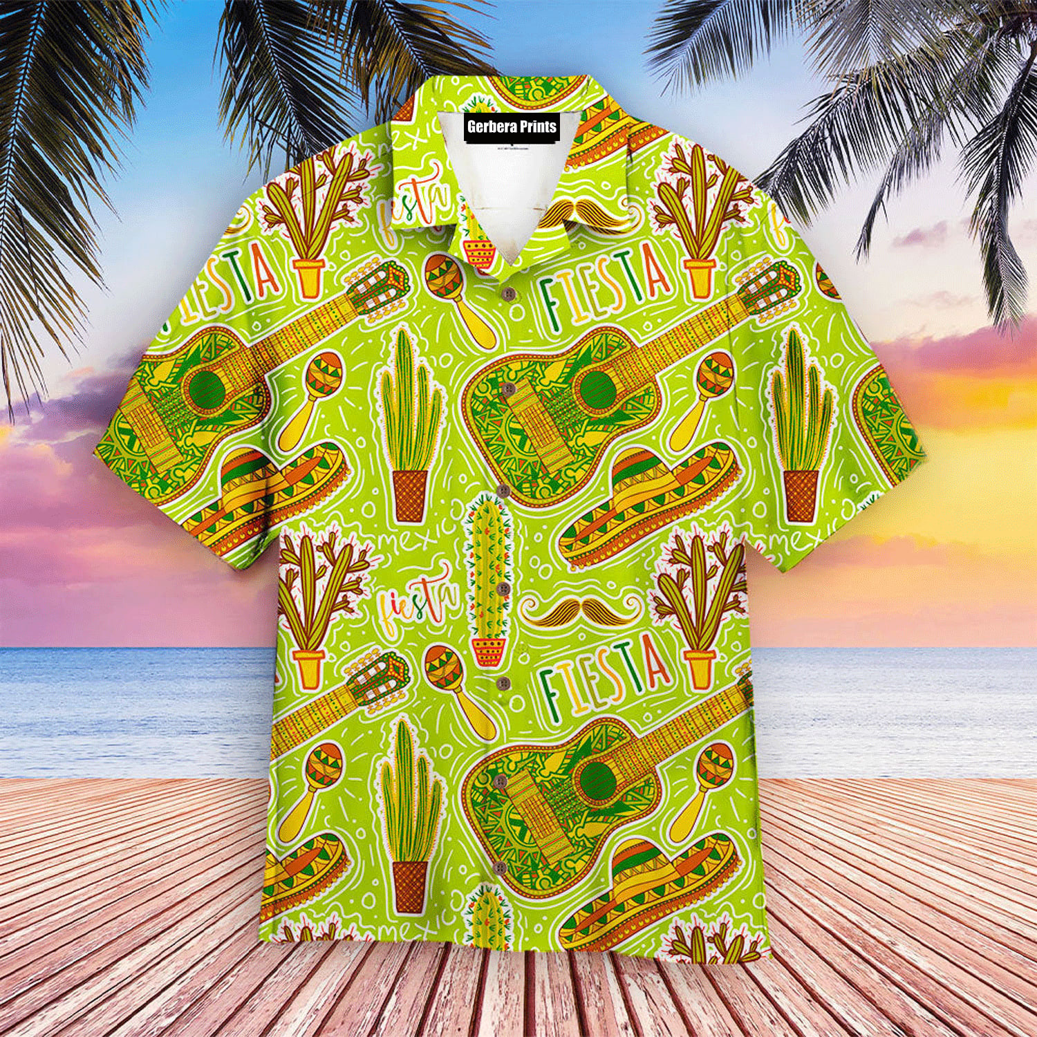 Mexican Hawaiian Shirt Let s Fiesta Party Mexican Green Hawaiian Shirt 2 awdln7.jpg