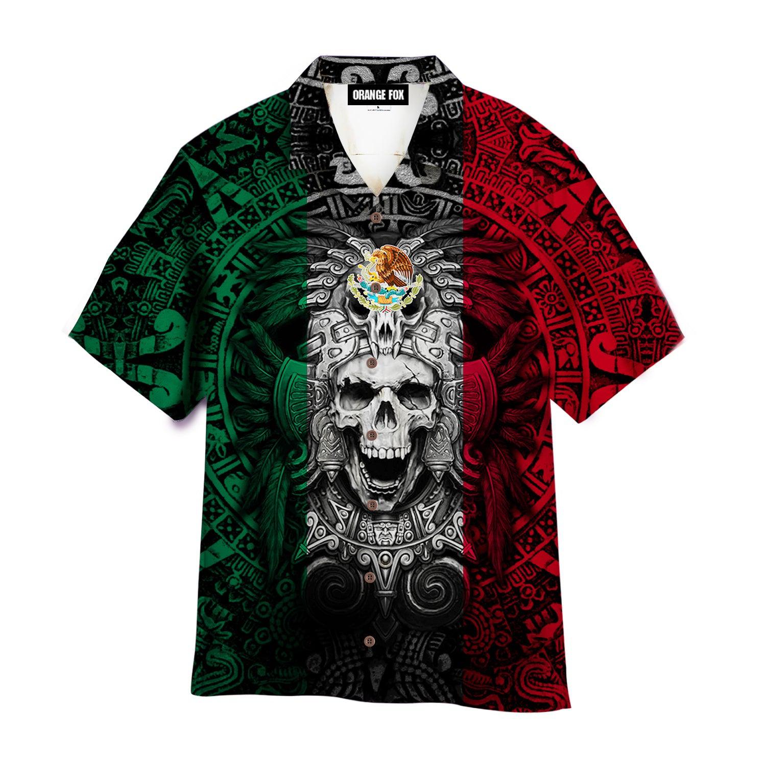 Mexican Hawaiian Shirt Mexican Aztec Warrior Skull Green White And Red Hawaiian Shirt 1 uwecvl.jpg Mexican Hawaiian Shirt Mexican Aztec Warrior Skull Green White And Red Hawaiian Shirt 1 uwecvl.jpg