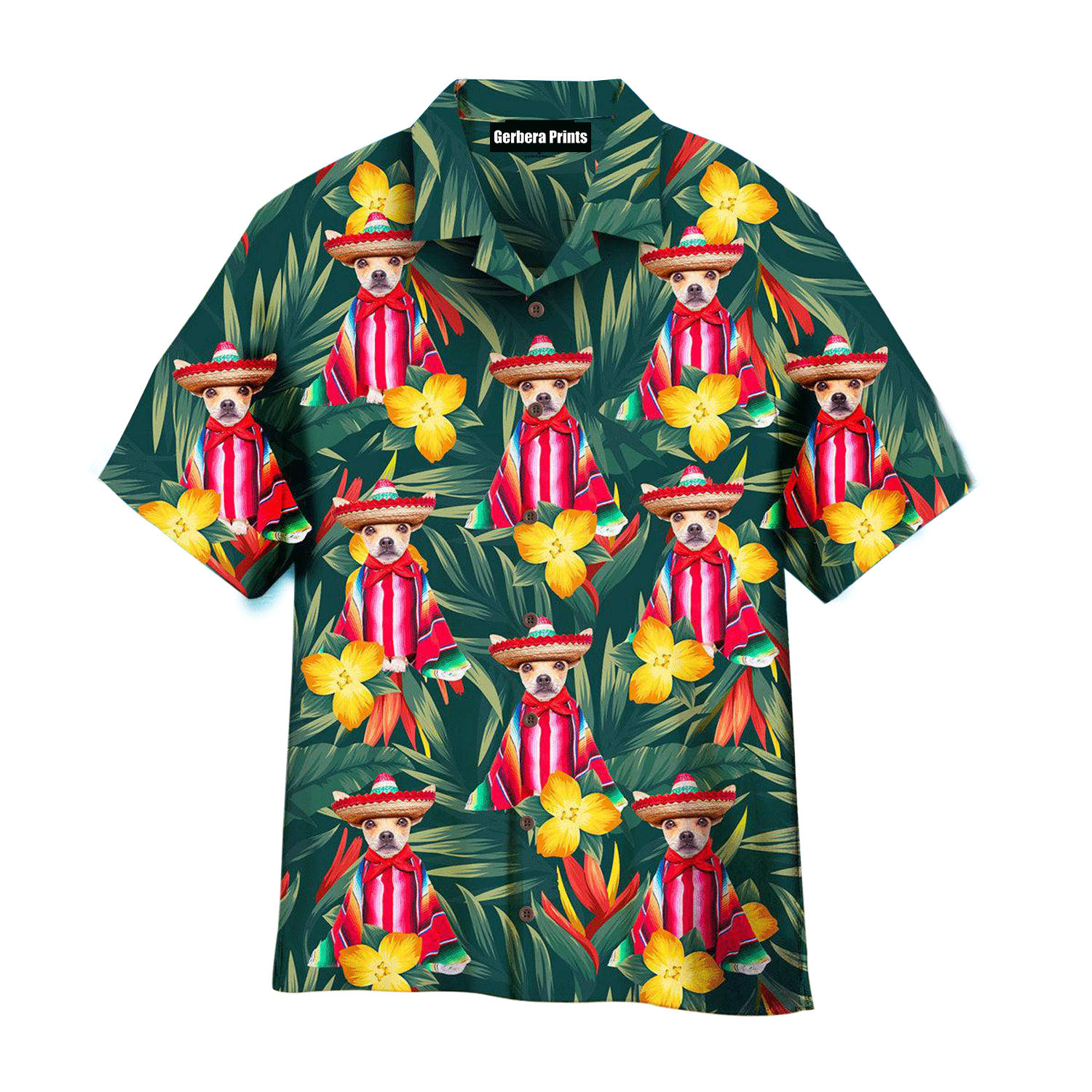 Mexican Hawaiian Shirt Mexican Chihuahua Dog Tropical Leaves And Flowers Pattern Hawaiian Shirt 1 tjudwn.jpg
