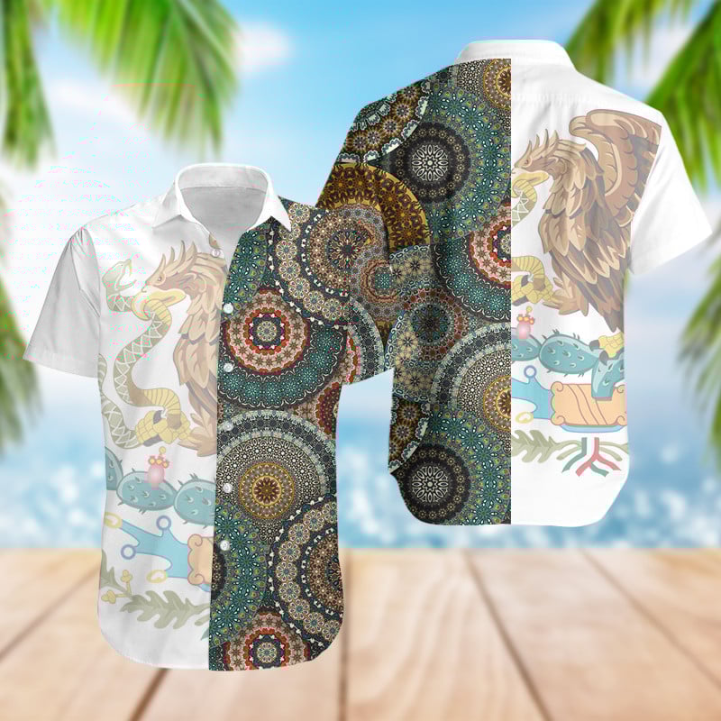 Mexican Hawaiian Shirt Mexico Coat Of Arms Flag White Hawaiian Shirt 1 cv4eer.jpg