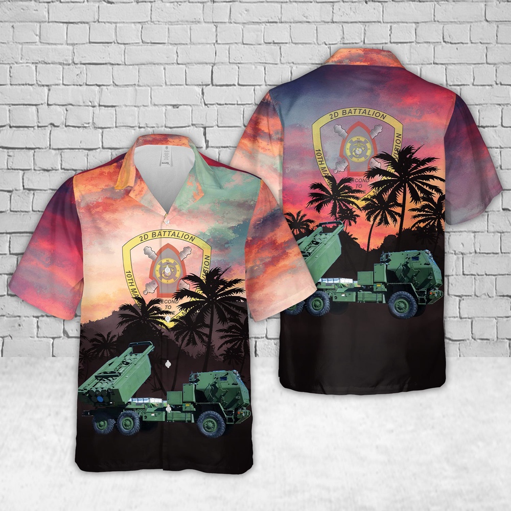 Military Hawaiian Shirt US Marine Corps 2nd Battalion 10th Marines M142 High Mobility Artillery Rocket System M142 HIMARS Hawaiian Shirt 1 k0vabc.jpg