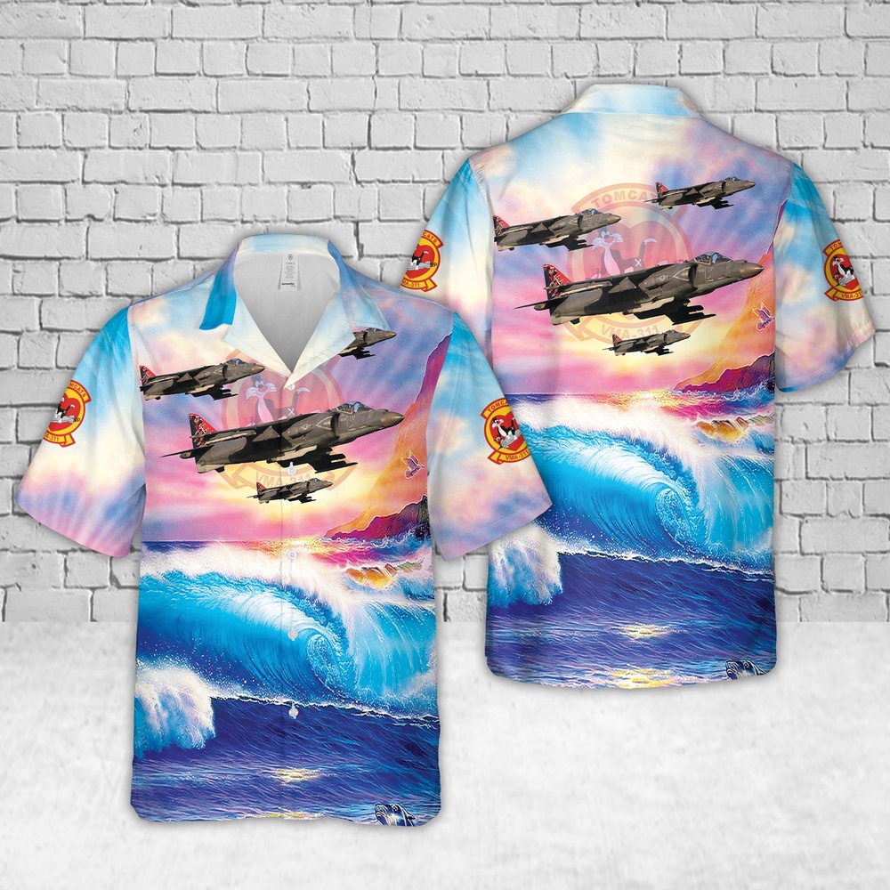Military Hawaiian Shirt US Marine Corps Attack Squadron VMA 311 Tomcats McDonnell Douglas AV 8B Harrier II Plus BuNo 165001 Hawaiian Shirt 1 qm4hoa.jpg Military Hawaiian Shirt US Marine Corps Attack Squadron VMA 311 Tomcats McDonnell Douglas AV 8B Harrier II Plus BuNo 165001 Hawaiian Shirt 1 qm4hoa.jpg