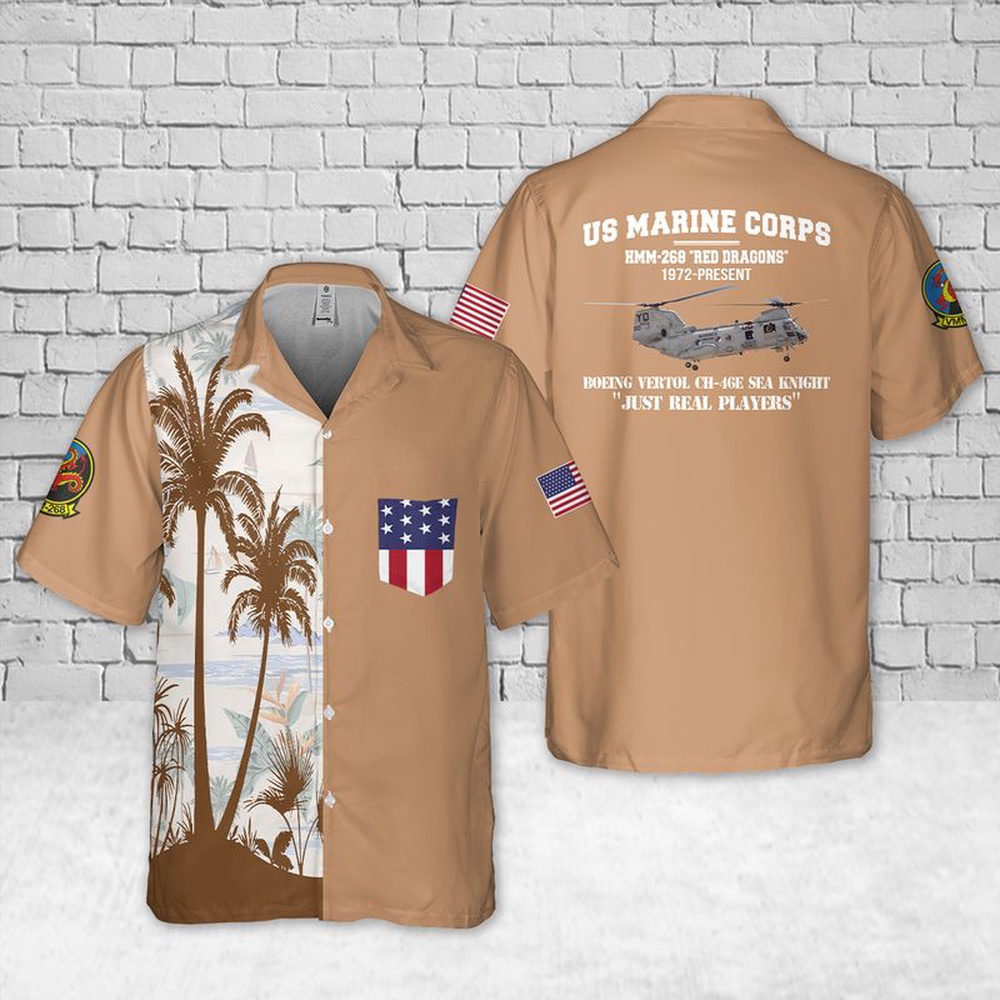 Military Hawaiian Shirt US Marine Corps Boeing Vertol CH 46E Sea Knight of HMM 268 Red Dragons Pocket Hawaiian Shirt 1 p2kd9j.jpg Military Hawaiian Shirt US Marine Corps Boeing Vertol CH 46E Sea Knight of HMM 268 Red Dragons Pocket Hawaiian Shirt 1 p2kd9j.jpg