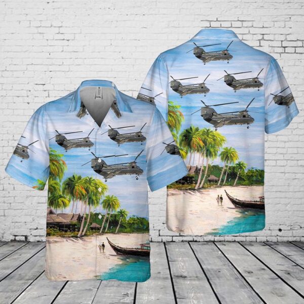 Military Hawaiian Shirt, US Marine Corps Chinook helicopter Pocket Hawaiian Shirt