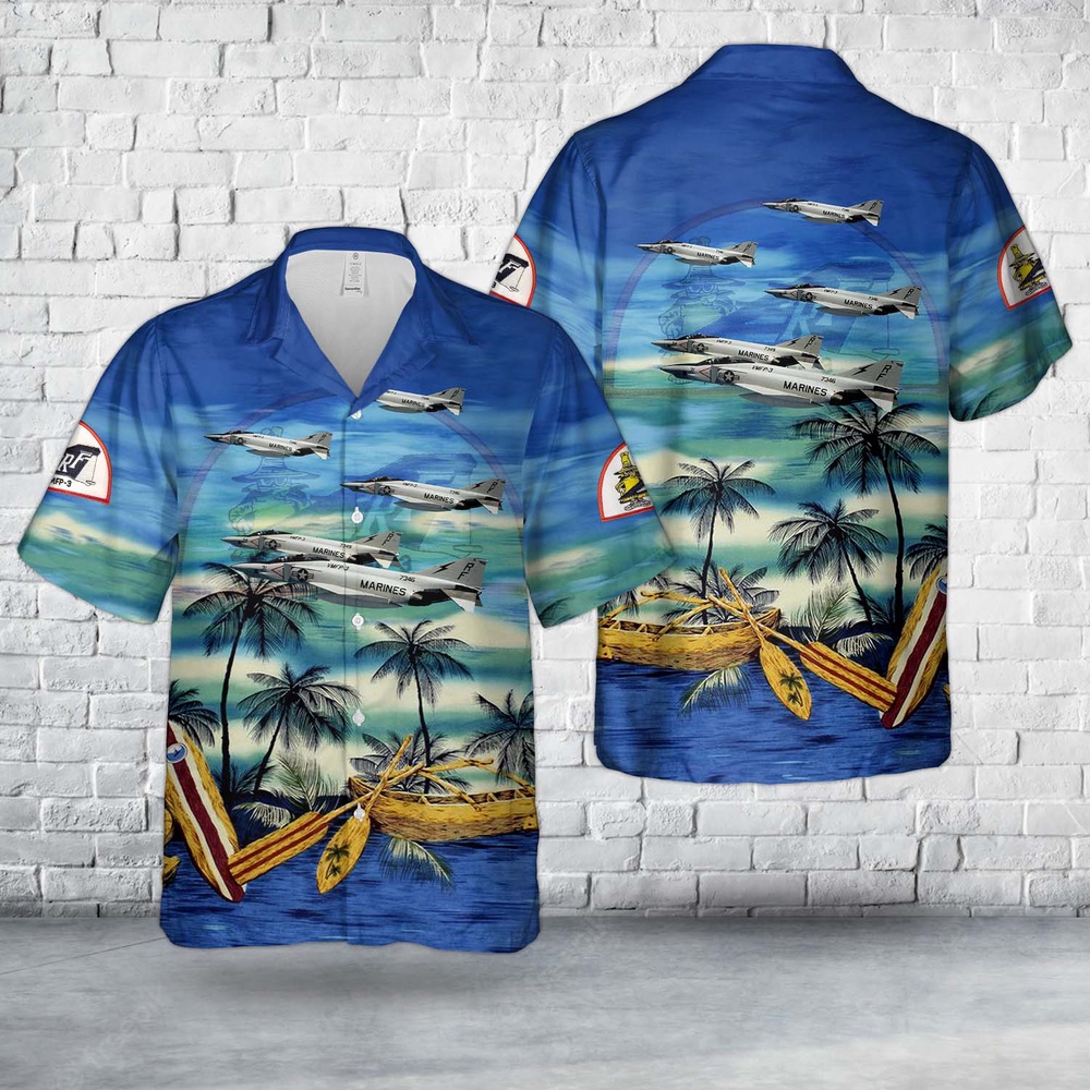 Military Hawaiian Shirt US Marine Corps McDonnellDouglas RF 4B Phantom II Of Marine Photo Reconnaissance Squadron 3 VMFP 3 Eyes of the Corps Hawaiian Shirt 1 orqees.jpg Military Hawaiian Shirt US Marine Corps McDonnellDouglas RF 4B Phantom II Of Marine Photo Reconnaissance Squadron 3 VMFP 3 Eyes of the Corps Hawaiian Shirt 1 orqees.jpg