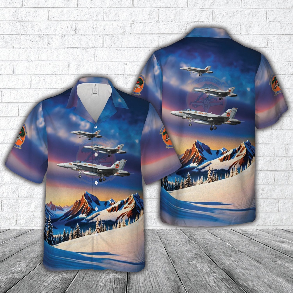 Military Hawaiian Shirt US Marine Corps McDonnell Douglas FA 18A Hornet Of VMFA 142 Flying Gators Hawaiian Shirt 1 suq4zl.jpg