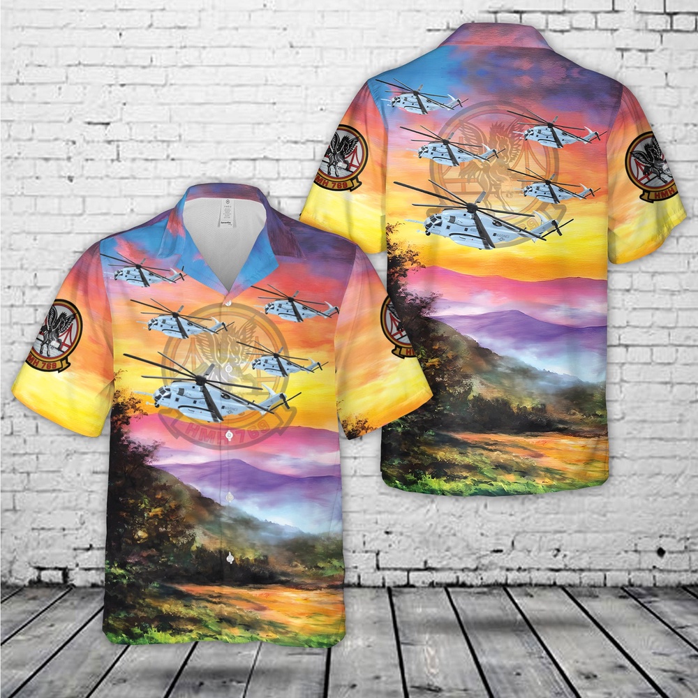 Military Hawaiian Shirt US Marine Corps Sikorsky CH 53e Super Stallion HMH 769 Roadhogs Hawaiian Shirt 1 m56us6.jpg Military Hawaiian Shirt US Marine Corps Sikorsky CH 53e Super Stallion HMH 769 Roadhogs Hawaiian Shirt 1 m56us6.jpg