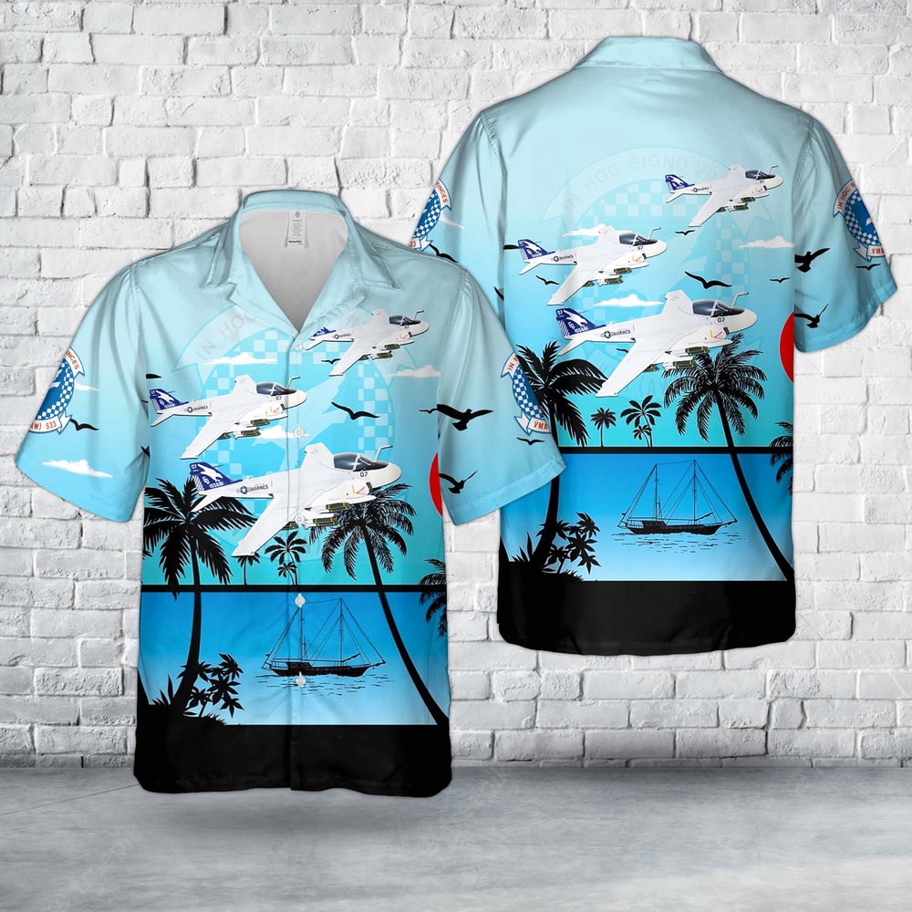 Military Hawaiian Shirt US Marine Corps VMA AW 533 Hawks A 6E Intruder Hawaiian Shirt 1 eqbycw.jpg