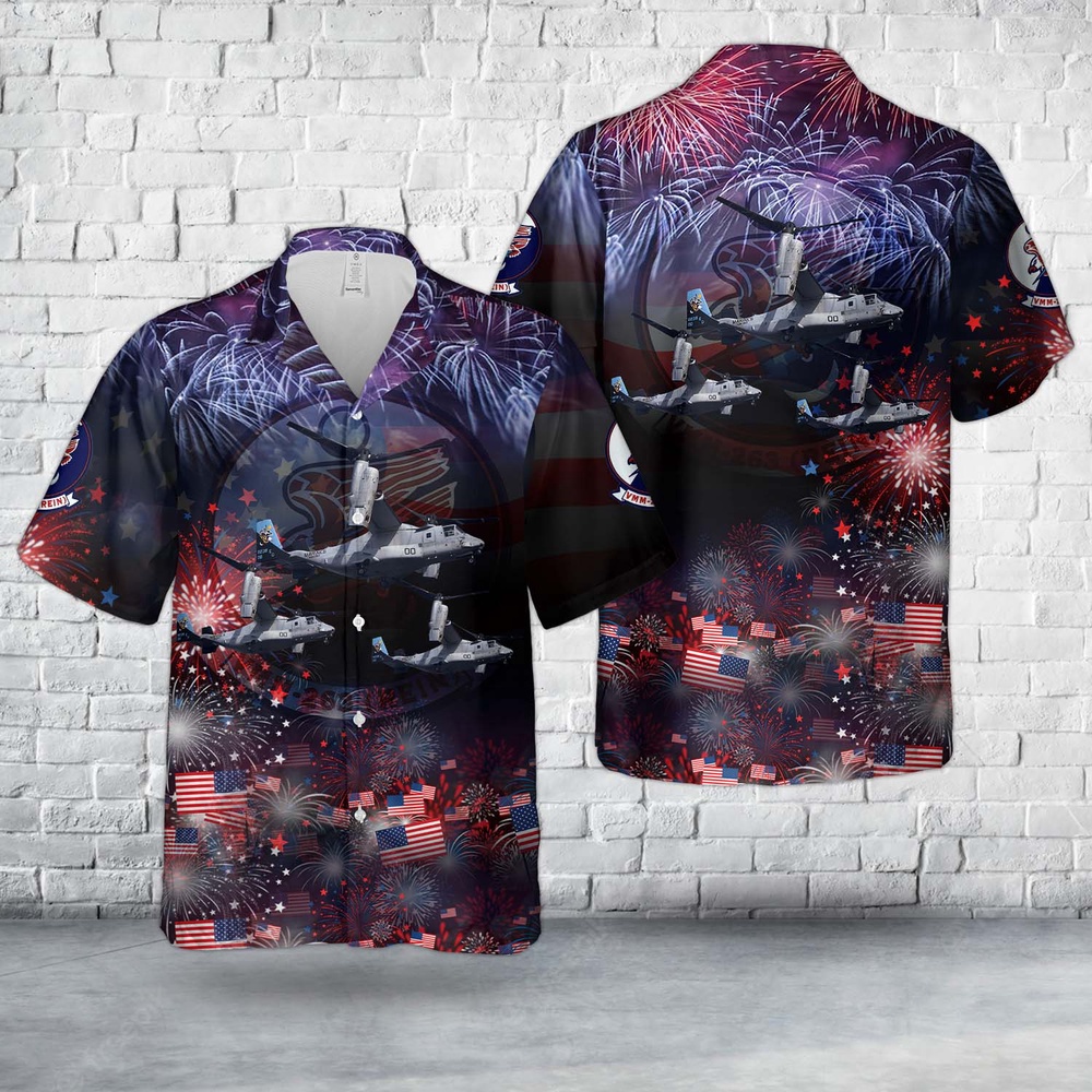 Military Hawaiian Shirt US Marine Corps VMM 263 Rein MV 22B Osprey 4th Of July Hawaiian Shirt 1 qa46xp.jpg
