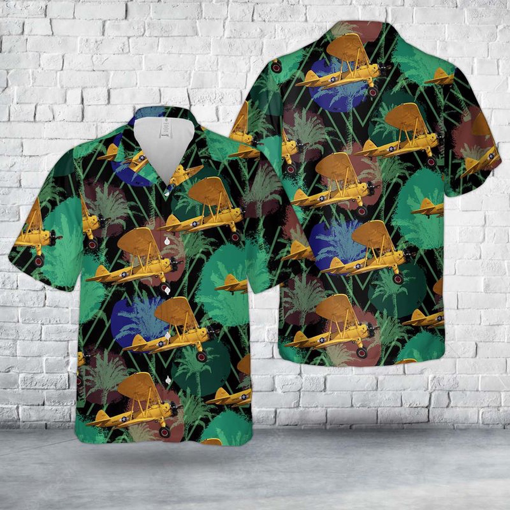 Military Hawaiian Shirt US Marines Boeing N2S 3 Stearman Hawaiian Shirt 1 sm099a.jpg