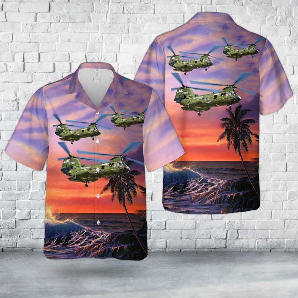 Military Hawaiian Shirt US Marines CH 46E Sea Knight HMM 774 Wild Goose Hawaiian Shirt 1 xgmyqz.jpg