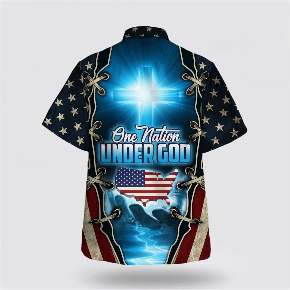 One Nation Under God American Cross Hawaiian Shirt Christian Hawaiian Shirt Christian Summer Short Sleeve Shirt 2 zdade5.jpg