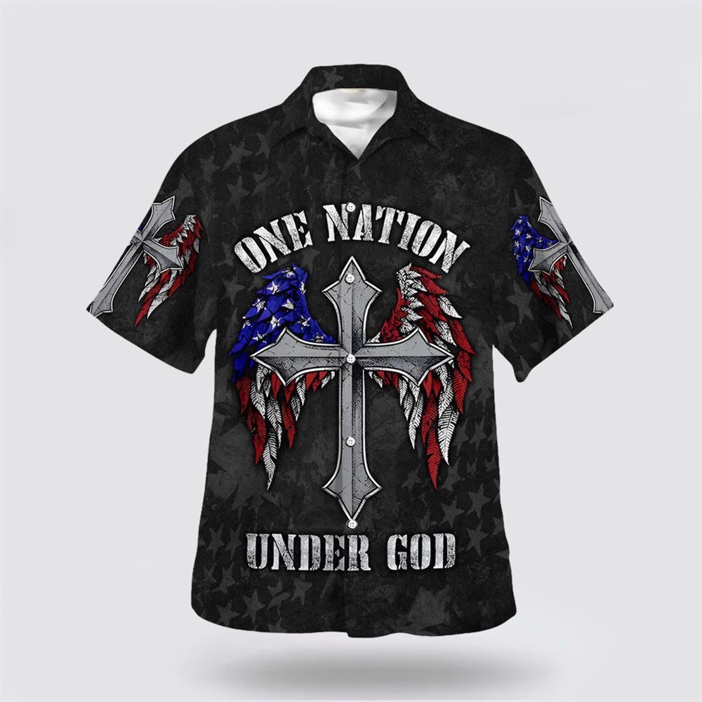 One Nation Under God American Flag With Cross Hawaiian Shirt Christian Hawaiian Shirt Christian Summer Short Sleeve Shirt 1 j9jn0s.jpg One Nation Under God American Flag With Cross Hawaiian Shirt Christian Hawaiian Shirt Christian Summer Short Sleeve Shirt 1 j9jn0s.jpg