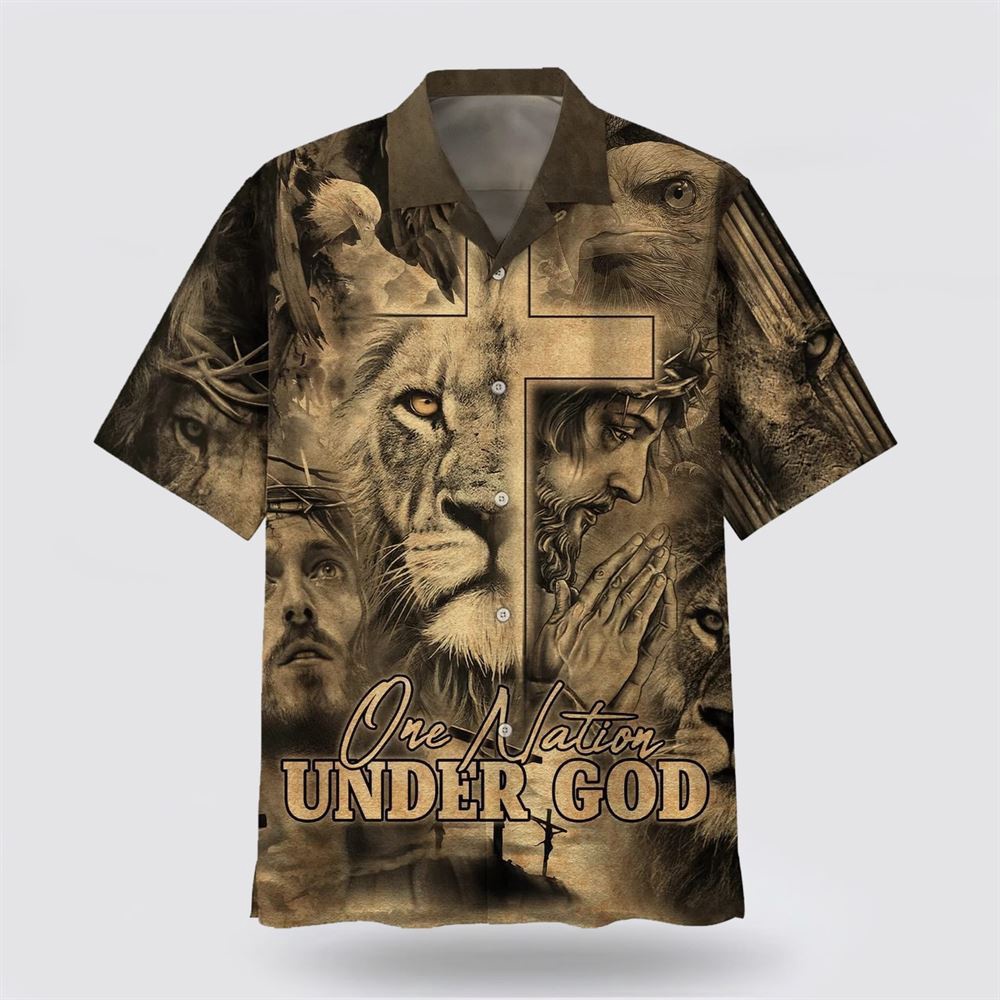 One Nation Under God Hawaiian Shirt For Men Jesus And The Lion Of Judah Hawaiian Shirts Christian Hawaiian Shirt Christian Summer Shirt 1 kbzqhl.jpg One Nation Under God Hawaiian Shirt For Men Jesus And The Lion Of Judah Hawaiian Shirts Christian Hawaiian Shirt Christian Summer Shirt 1 kbzqhl.jpg