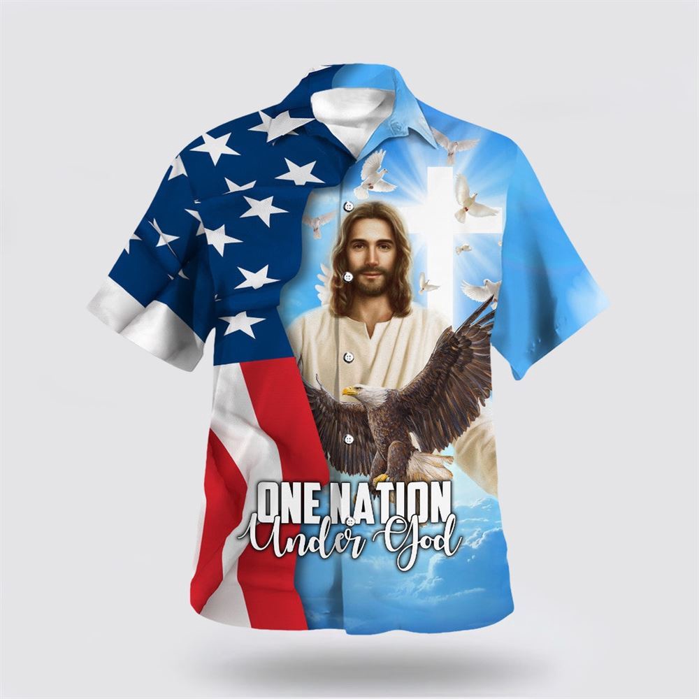 One Nation Under God Jesus Christ Eagle Hawaiian Shirt Christian Hawaiian Shirt Christian Summer Short Sleeve Shirt 1 frncug.jpg One Nation Under God Jesus Christ Eagle Hawaiian Shirt Christian Hawaiian Shirt Christian Summer Short Sleeve Shirt 1 frncug.jpg