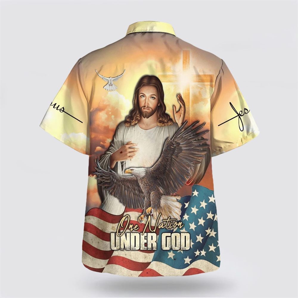 One Nation Under God Jesus Eagle American Flag Hawaiian Shirts Christian Hawaiian Shirt Christian Summer Short Sleeve Shirt 2 gdjbsl.jpg