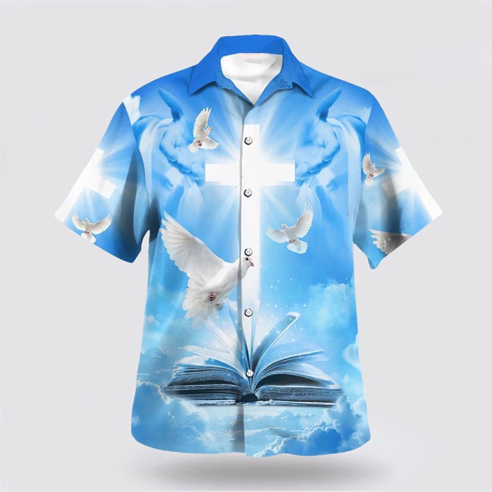 Pigeon Cross And Bible Hawaiian Shirts Christian Hawaiian Shirt Christian Summer Short Sleeve Shirt 1 egqvo4.jpg