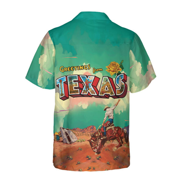 Texas Hawaiian Shirt, Greetings From Texas Custom Hawaiian Shirt, Cowboy Rodeo Texas Western Shirt