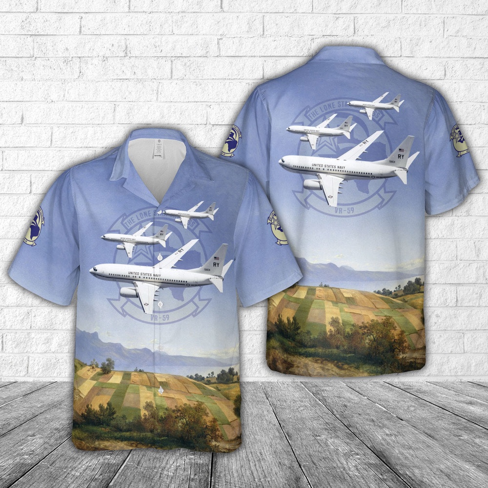 US Navy Fleet Logistics Support Squadron 59 VR 59 The Lone Star Express C 40A Clipper Hawaiian Shirt 1 nh2lya.jpg US Navy Fleet Logistics Support Squadron 59 VR 59 The Lone Star Express C 40A Clipper Hawaiian Shirt 1 nh2lya.jpg