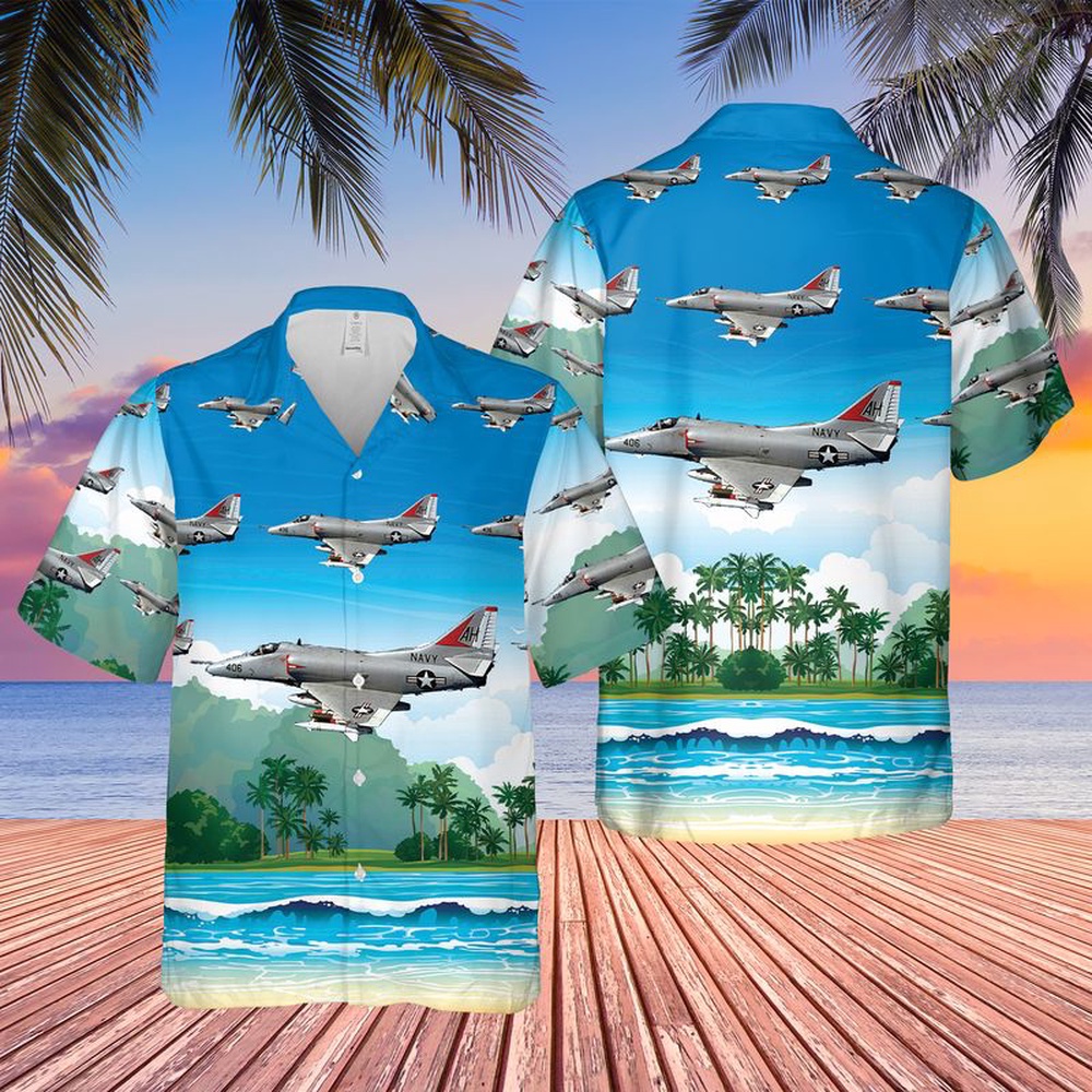 Us Navy Hawaiian Shirt US Navy A 4E Skyhawk Of VA 164 Hawaiian Shirt Military Hawaiian Shirt 1 f1vk1b.jpg