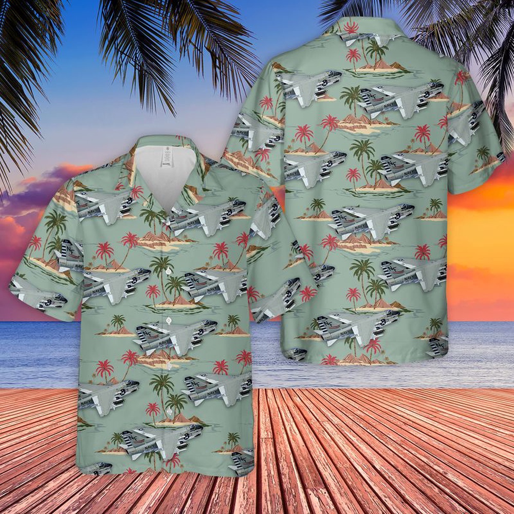 Us Navy Hawaiian Shirt US Navy A 7E Corsair II Of VA 93 Ravens Hawaiian Shirt Military Hawaiian Shirt 1 zurcsi.jpg