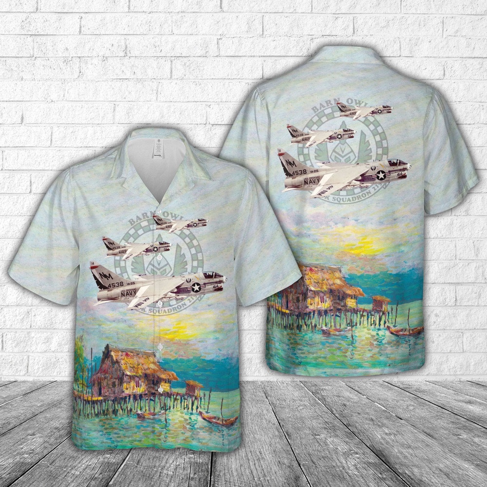 Us Navy Hawaiian Shirt US Navy Attack Squadron 215 Barn Owls A 7B Corsair IIs Hawaiian Shirt Military Hawaiian Shirt 1 m40ztg.jpg Us Navy Hawaiian Shirt US Navy Attack Squadron 215 Barn Owls A 7B Corsair IIs Hawaiian Shirt Military Hawaiian Shirt 1 m40ztg.jpg