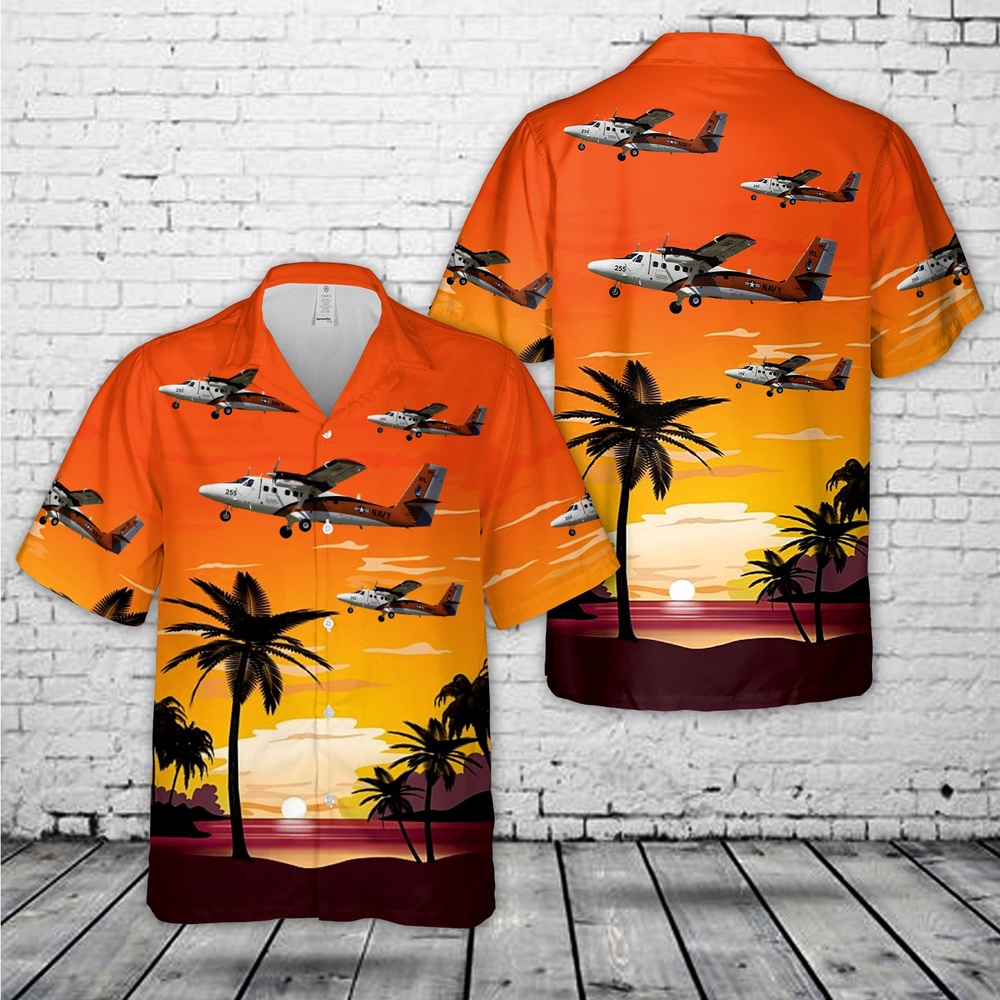 Us Navy Hawaiian Shirt US Navy De Havilland Canada UV 18A Twin Otter Hawaiian Shirt Military Hawaiian Shirt 1 mln3tr.jpg