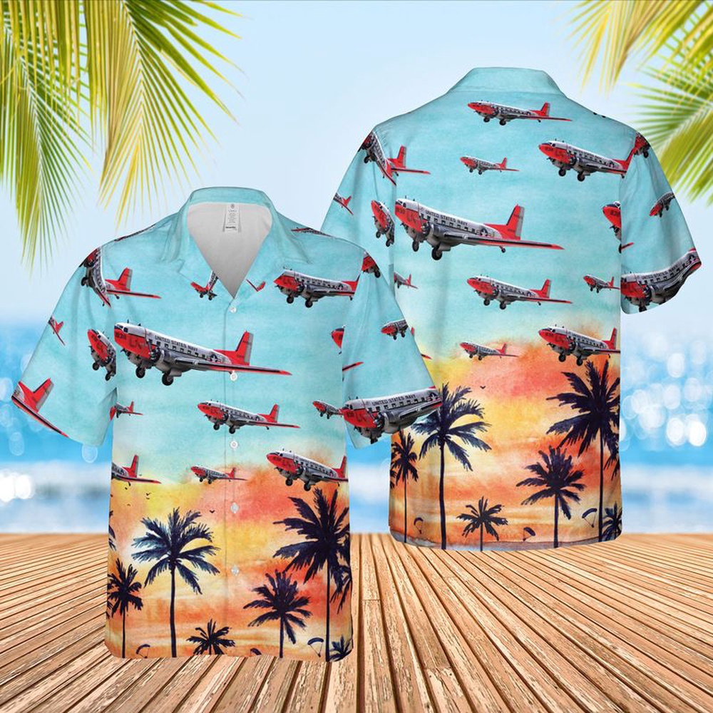 Us Navy Hawaiian Shirt US Navy Douglas C 117D Hawaiian Shirt Military Hawaiian Shirt 1 auysuu.jpg