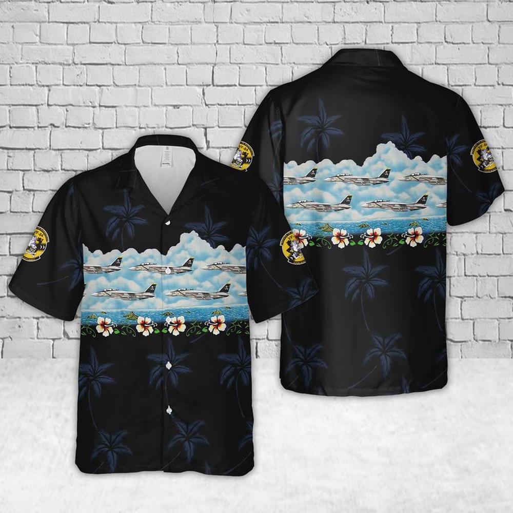Us Navy Hawaiian Shirt US Navy F 14A Tomcat Of VF 84 Jolly Rogers Hawaiian Shirt Military Hawaiian Shirt 1 srckwg.jpg