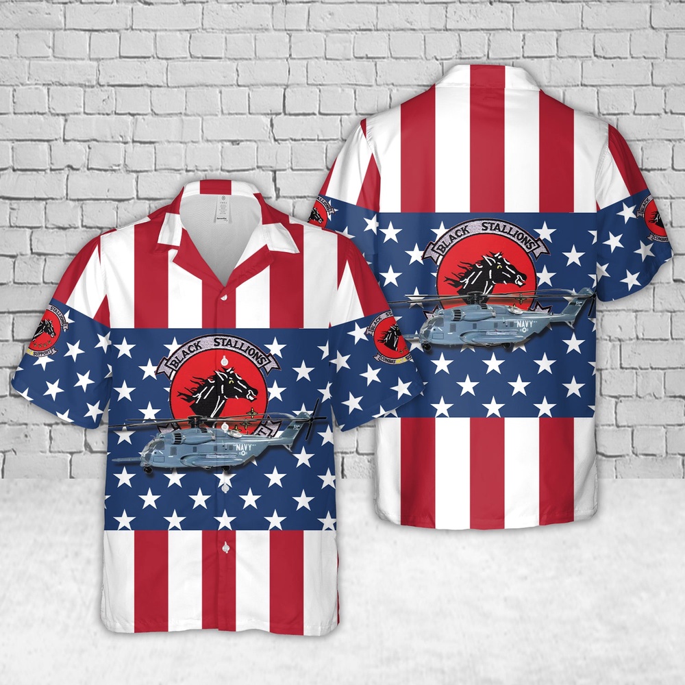 Us Navy Hawaiian Shirt US Navy HC 4 Black Stallions Sikorsky CH 53E Super Stallion Hawaiian Shirt Military Hawaiian Shirt 1 m8f4ad.jpg