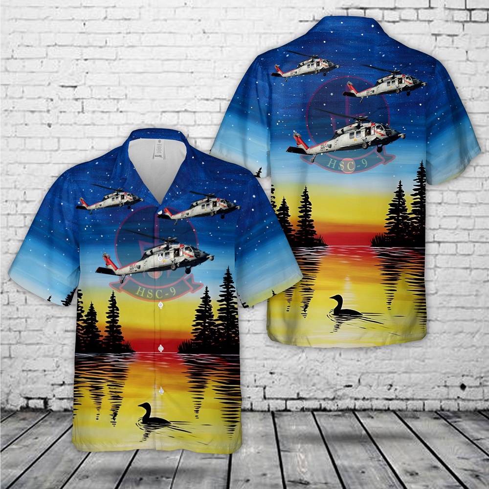 Us Navy Hawaiian Shirt US Navy Helicopter Sea Combat Squadron 9 HSC 9 Tridents Hawaiian Shirt Military Hawaiian Shirt 1 fefe9g.jpg