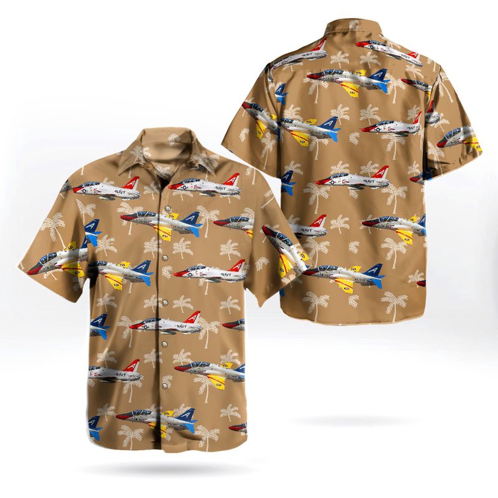 Us Navy Hawaiian Shirt US Navy Historical Aircraft McDonnell Douglas T 45 Goshawk Hawaiian Shirt Military Hawaiian Shirt 1 bjo6ew.jpg
