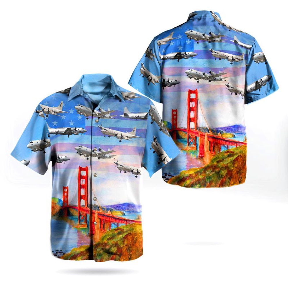 Us Navy Hawaiian Shirt US Navy Lockheed P 3 Orion Independence Day Golden Gate Bridge Hawaiian Shirt Military Hawaiian Shirt 1 v9ekdm.jpg