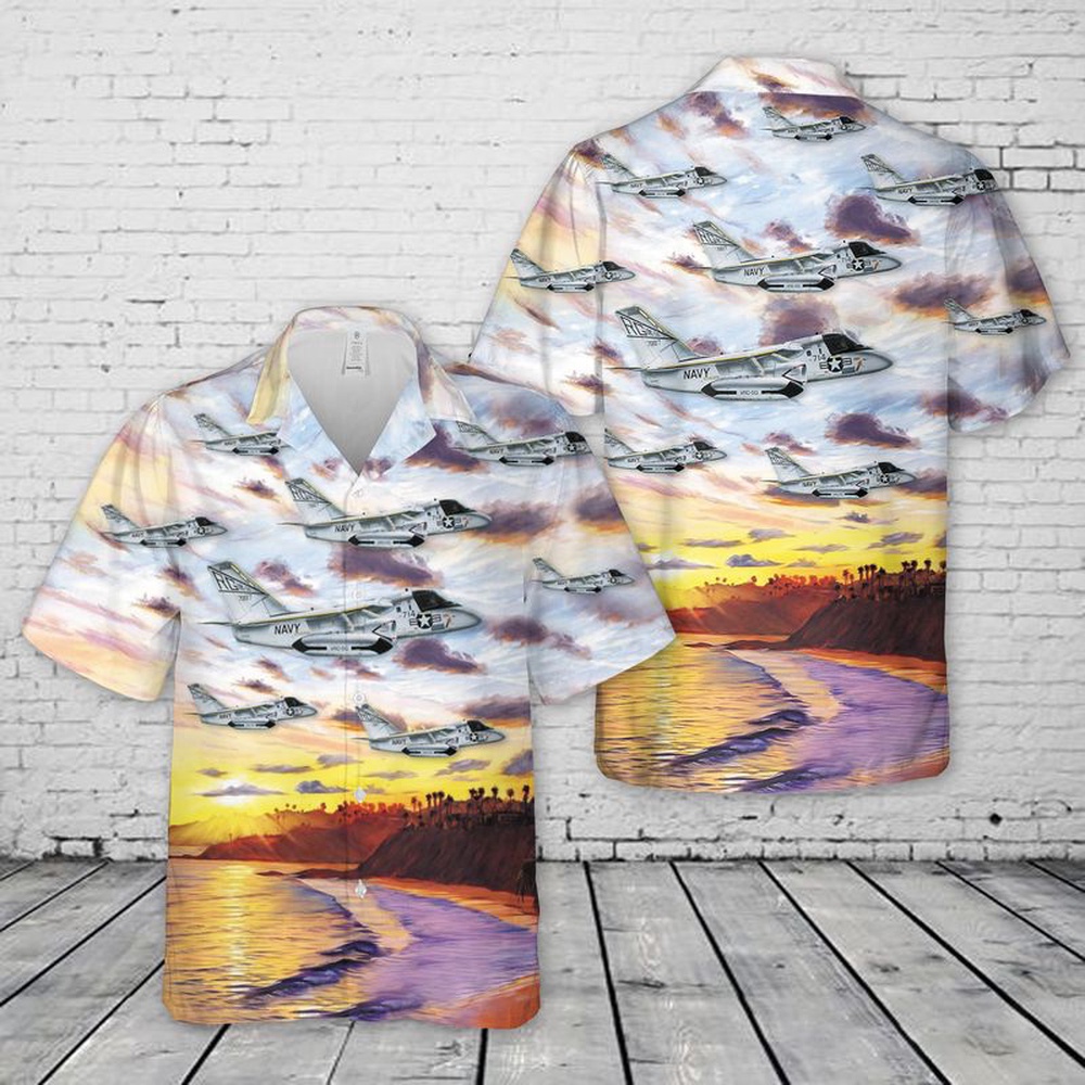Us Navy Hawaiian Shirt US Navy Lockheed US 3A Viking Of VRC 50 Hawaiian Shirt Military Hawaiian Shirt 1 xj54q3.jpg