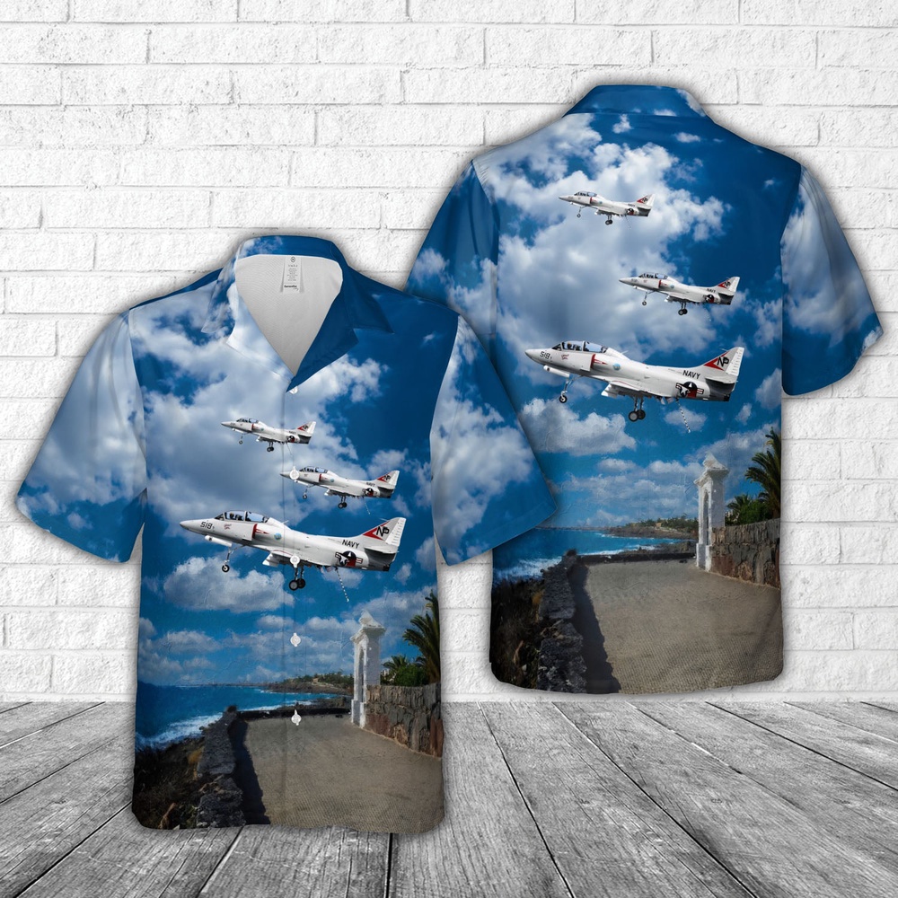 Us Navy Hawaiian Shirt US Navy McDonnell Douglas TA 4J Skyhawk Ginny Girl Hawaiian Shirt Military Hawaiian Shirt 1 g87mna.jpg