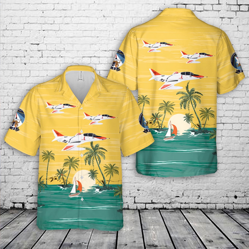 Us Navy Hawaiian Shirt US Navy McDonnell Douglas TA 4J Skyhawk VT 23 Professionals Hawaiian Shirt Military Hawaiian Shirt 1 ikalbs.jpg