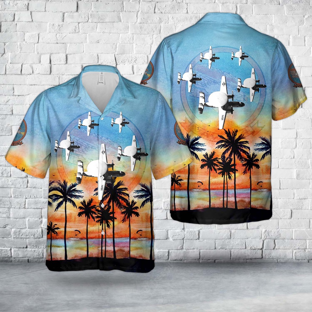 Us Navy Hawaiian Shirt US Navy Northrop Grumman E 2 Hawkeye 741NH VAW 114 Hawaiian Shirt Military Hawaiian Shirt 1 v9v3h5.jpg