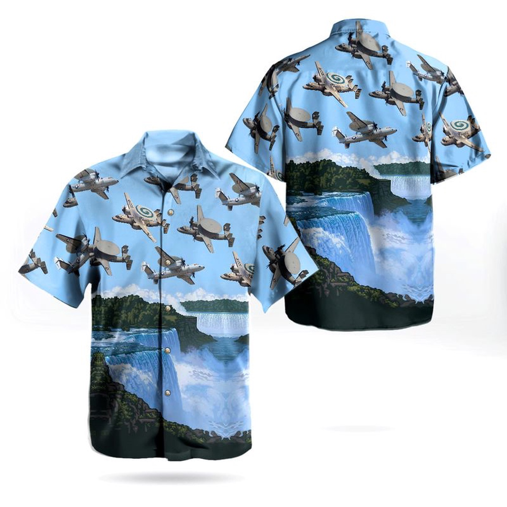 Us Navy Hawaiian Shirt US Navy Northrop Grumman E 2 Hawkeye Independence Day Niagara Falls Hawaiian Shirt Military Hawaiian Shirt 1 rtzqgw.jpg