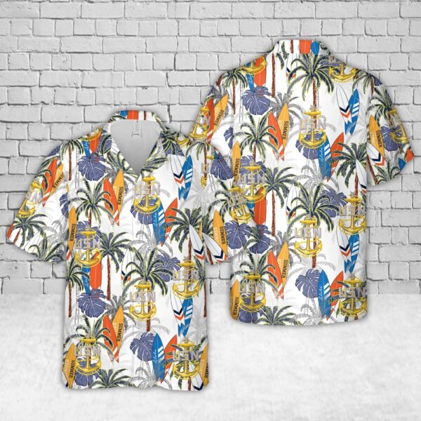 Us Navy Hawaiian Shirt, US Navy Senior Chief Petty Officer (SCPO) Hawaiian Shirt, Military Hawaiian Shirt