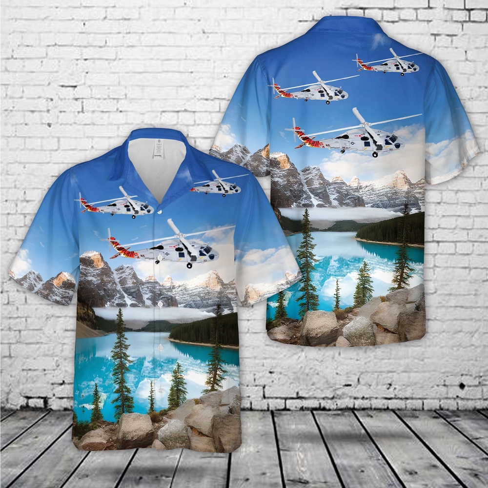 Us Navy Hawaiian Shirt US Navy Sikorsky SH 60B Seahawk S 70B 1 Of HSL 43 Battle Cats Hawaiian Shirt Military Hawaiian Shirt 1 on8knh.jpg