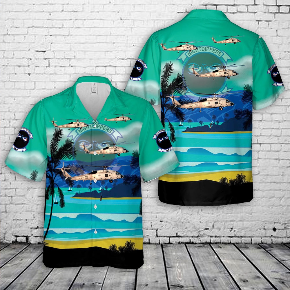 Us Navy Hawaiian Shirt US Navy Sikorsky SH 60F Seahawk of helicopter squadron HS 5 Nightdippers Hawaiian Shirt Military Hawaiian Shirt 1 xghkvq.jpg
