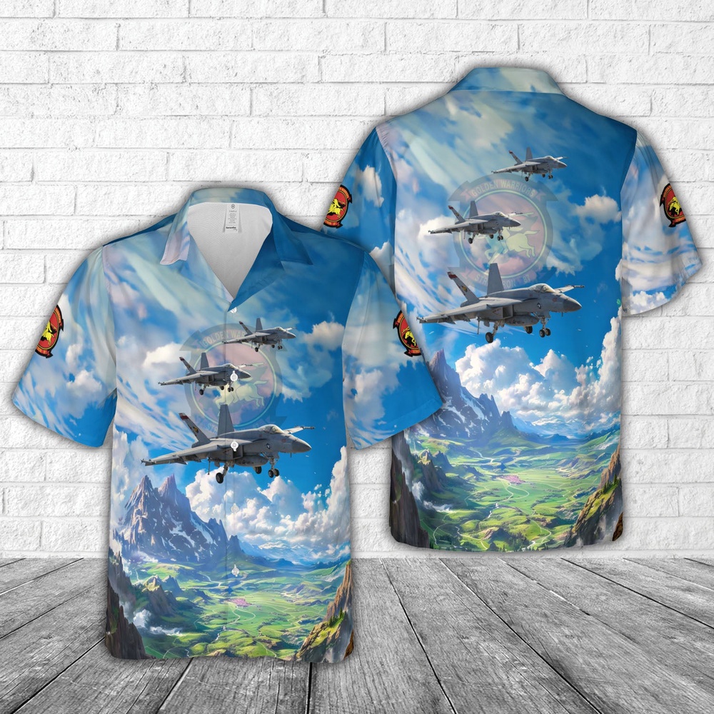 Us Navy Hawaiian Shirt US Navy Strike Fighter Squadron 87 VFA 87 Golden Warriors F A 18E Super Hornet Hawaiian Shirt Military Hawaiian Shirt 1 af2ohv.jpg Us Navy Hawaiian Shirt US Navy Strike Fighter Squadron 87 VFA 87 Golden Warriors F A 18E Super Hornet Hawaiian Shirt Military Hawaiian Shirt 1 af2ohv.jpg