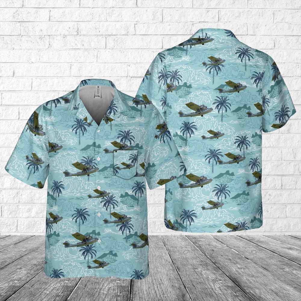 Us Navy Hawaiian Shirt US Navy USN Consolidated PBY 5A Catalina Pocket Hawaiian Shirt Military Hawaiian Shirt 1 offsit.jpg