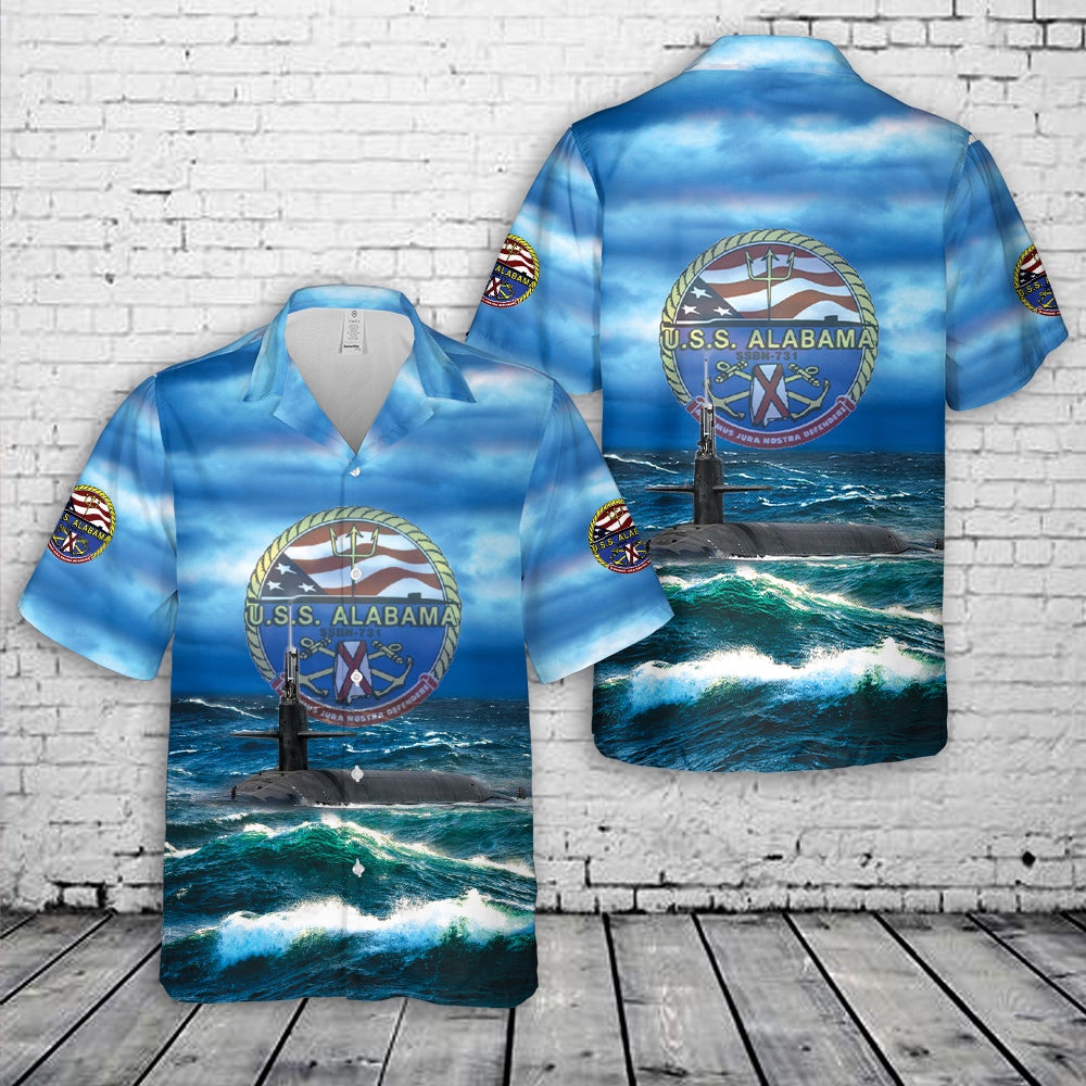 Us Navy Hawaiian Shirt US Navy USS Alabama SSBN 731 Ohio class submarine Ballistic missile submarines Hawaiian Shirt Military Hawaiian Shirt 1 oq6xso.jpg