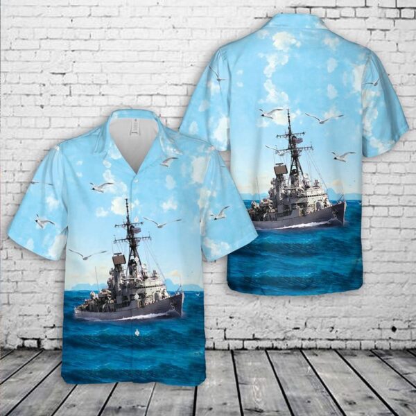 Us Navy Hawaiian Shirt, US Navy USS Barney (DDG-6) Hawaiian Shirt, Military Hawaiian Shirt