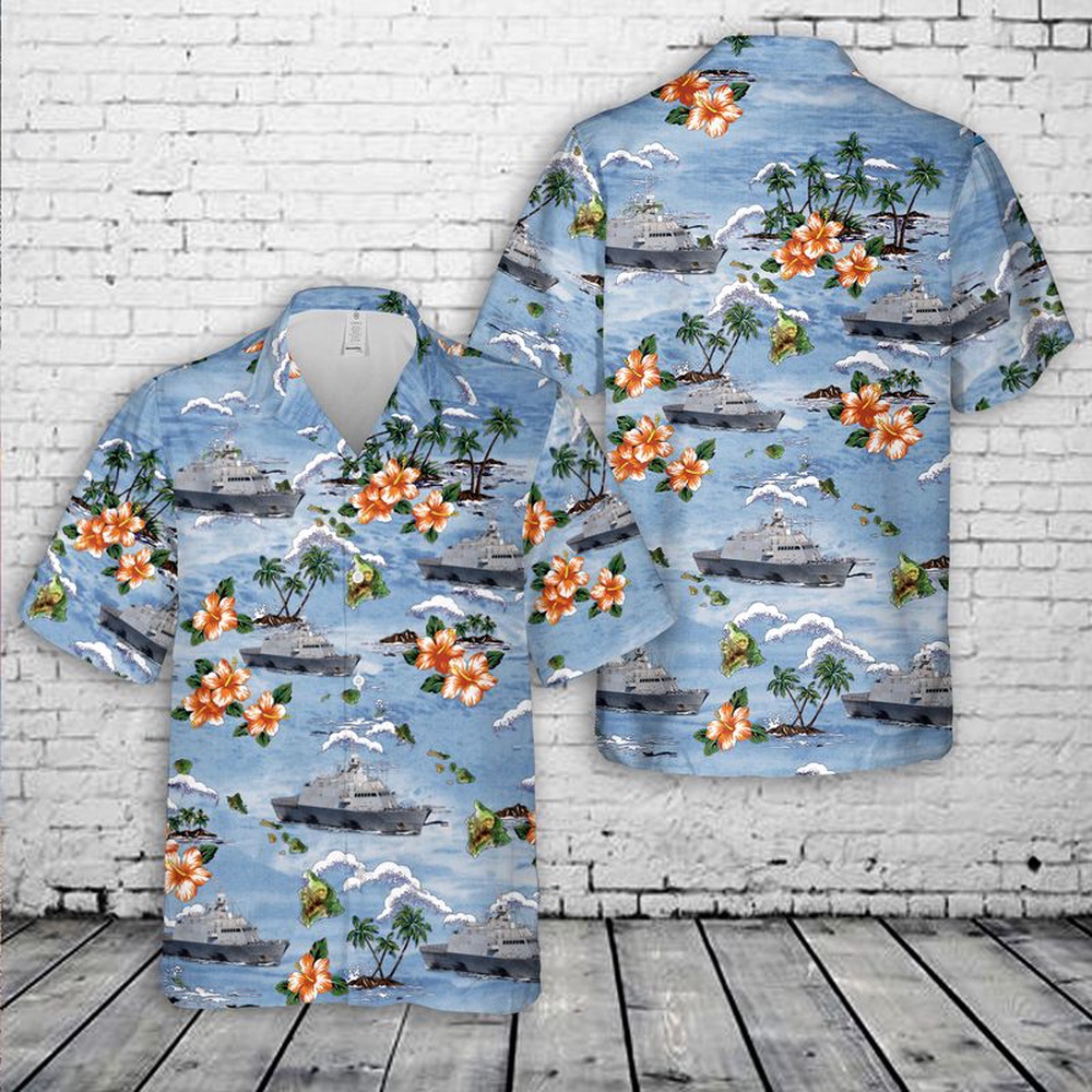 Us Navy Hawaiian Shirt US Navy USS Fort Worth LCS 3 Hawaiian Shirt Military Hawaiian Shirt 1 b3dssh.jpg